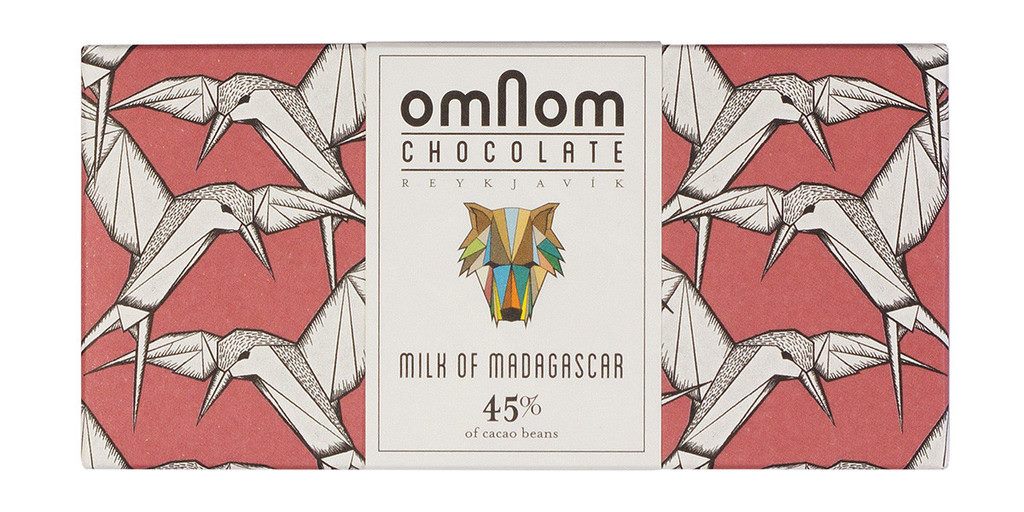 Innpakningen til Omnom Milk of Madagascar 45 %