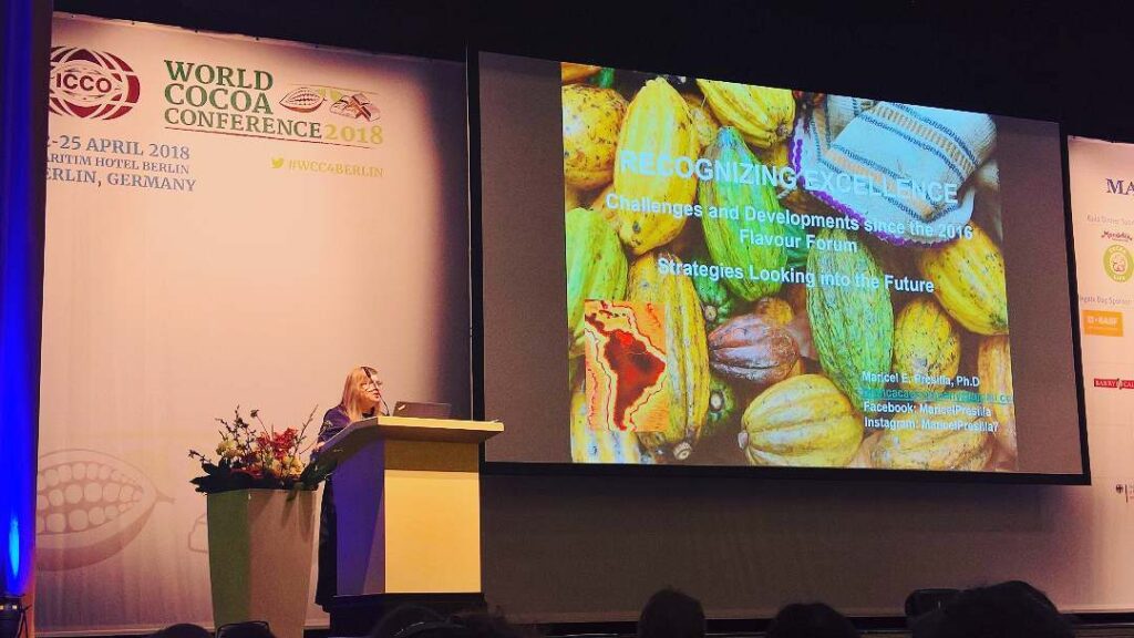 Åpningen av Fine Flavour Forum på scenen under World Cocoa Conference