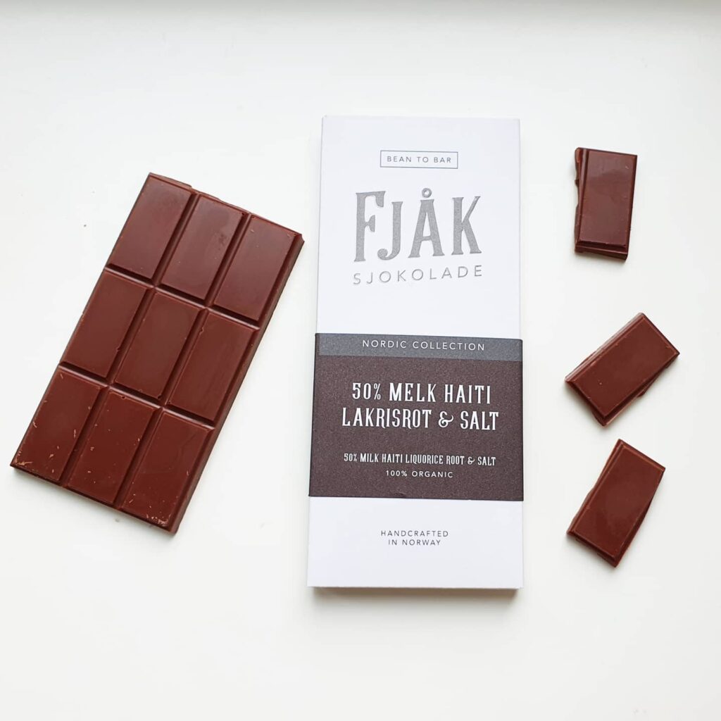 Fjåk 50 % Melk Haiti med lakrisrot og salt
