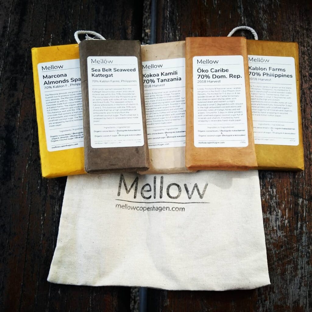 Sjokoladeplater fra Mellow Copenhagen