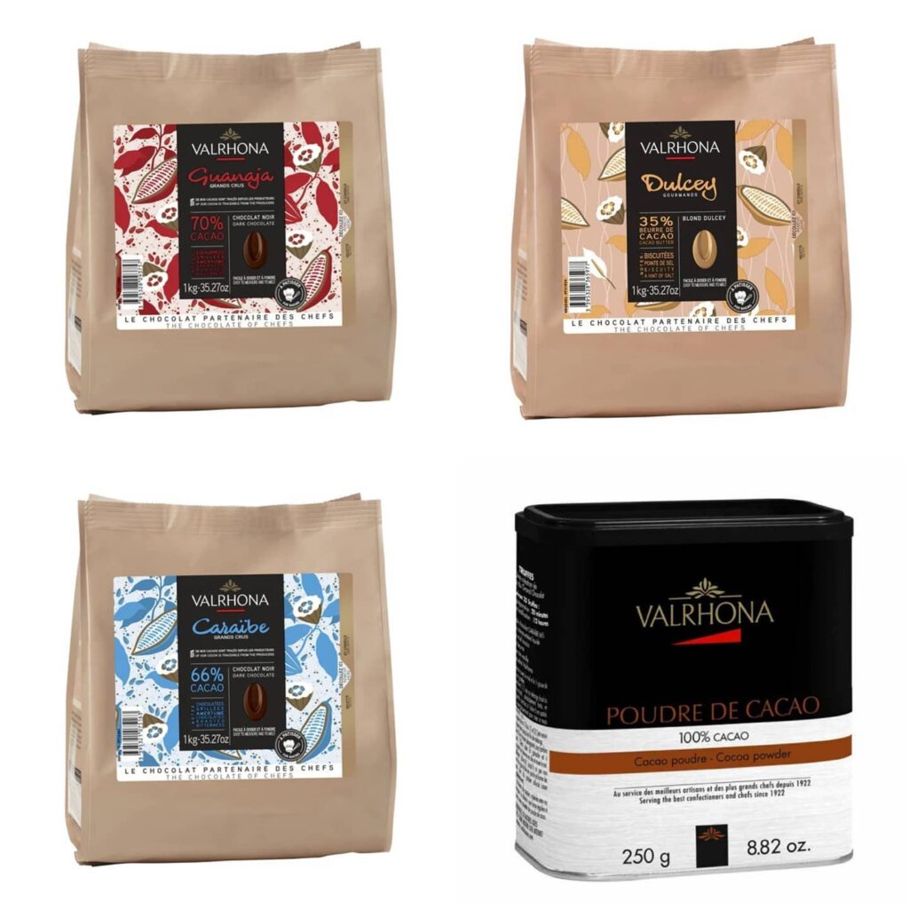Poser med bakesjokolade fra Valrhona