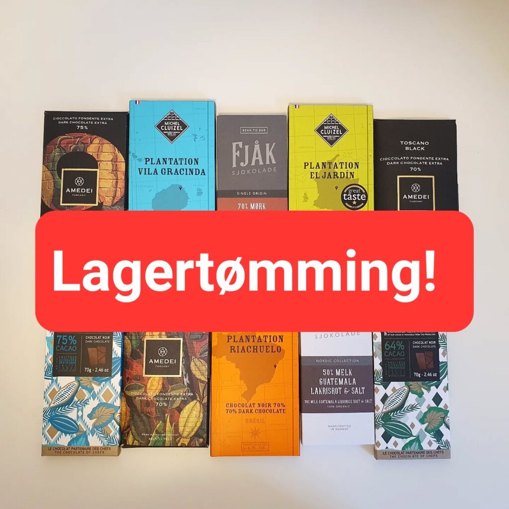 Plakat med teksten Lagertømming