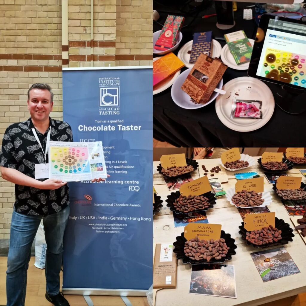 Svein-Magnus Sørensen ved standen til Chocolate Tasters
