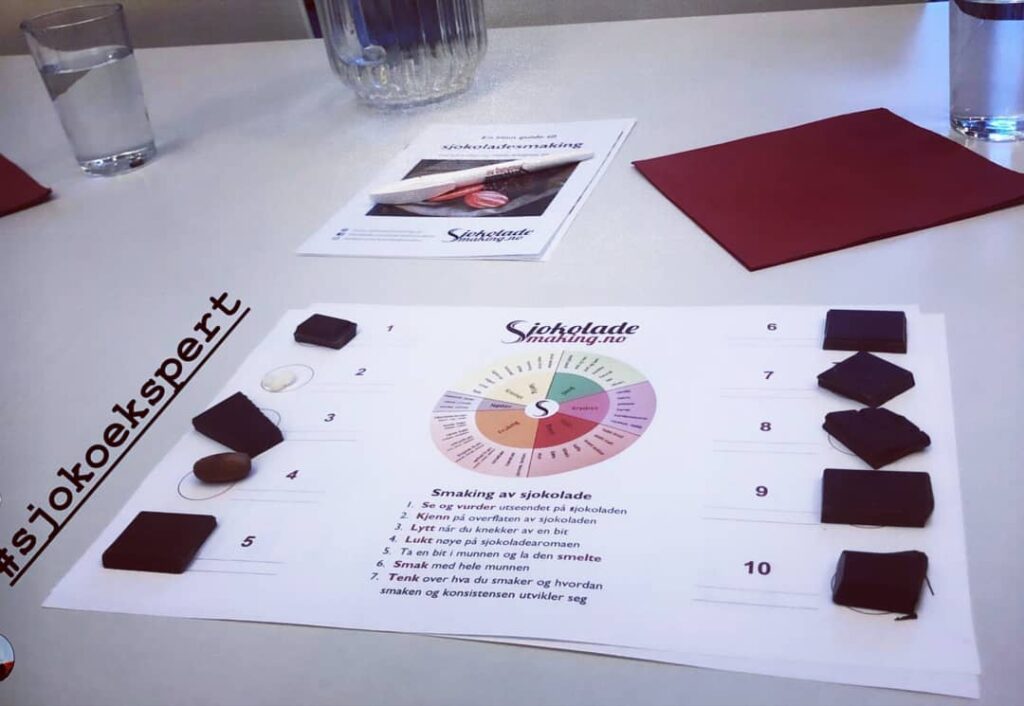 Smaksprøver, smakshjul og kurshefte klare for kurs
