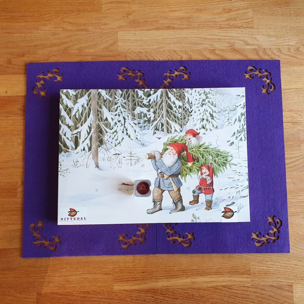 Åpnet adventskalender fra Nittedal Sjokoladefabrikk