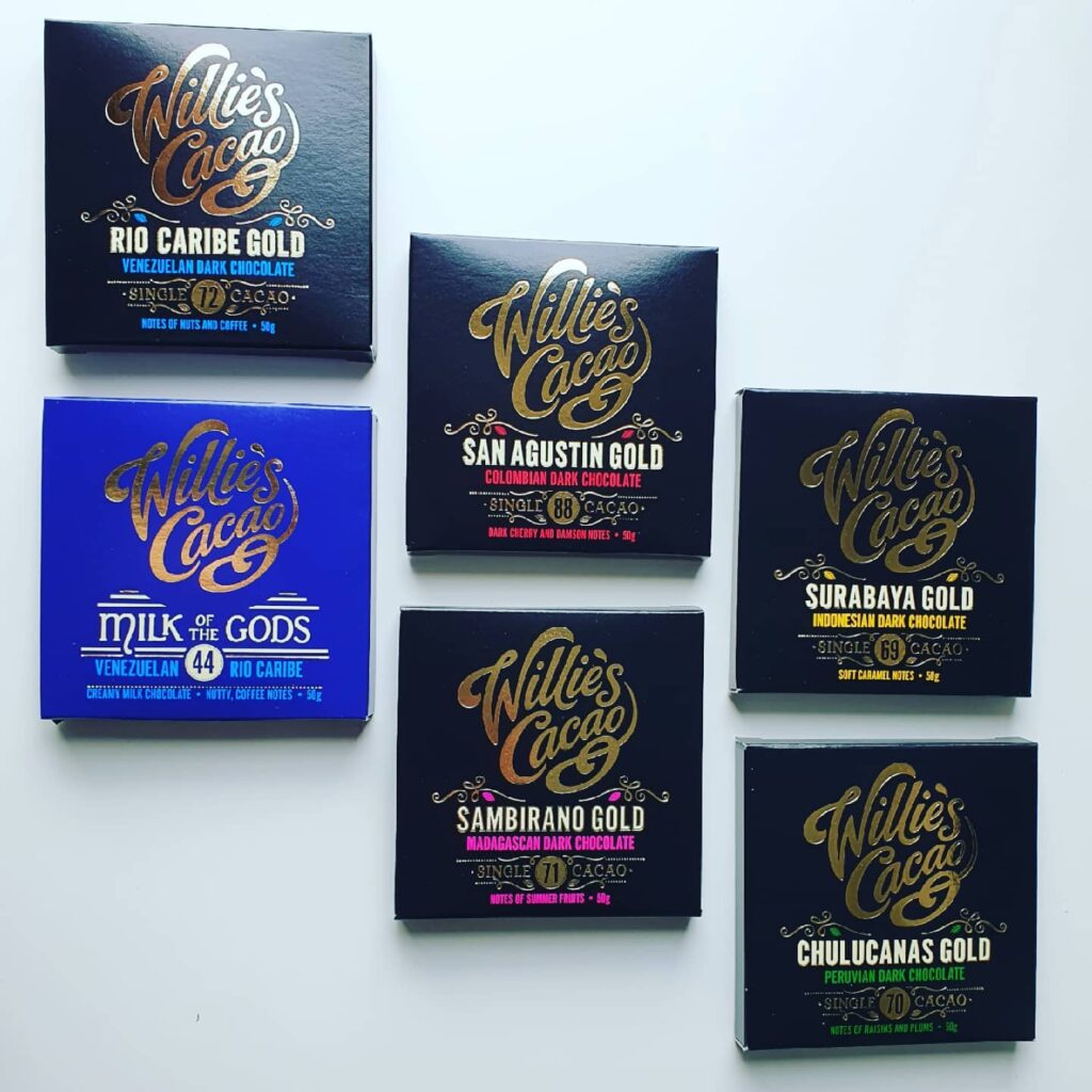Sjokoladeplater fra Willie’s Cacao