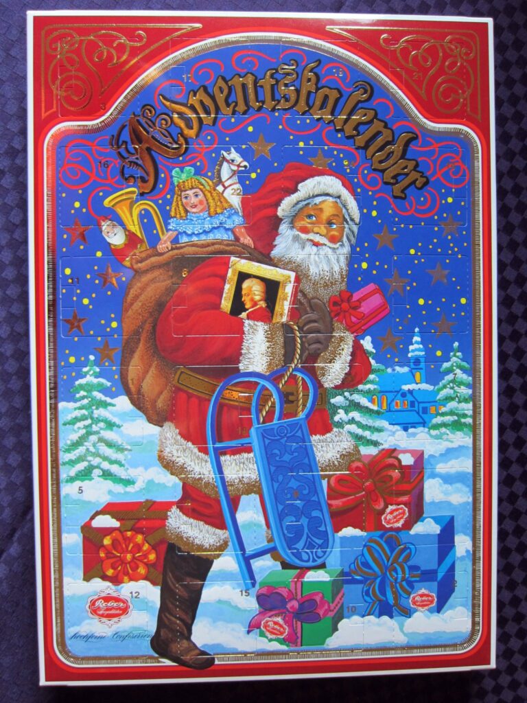 Adventskalender fra Reber med 650 gram sjokolade