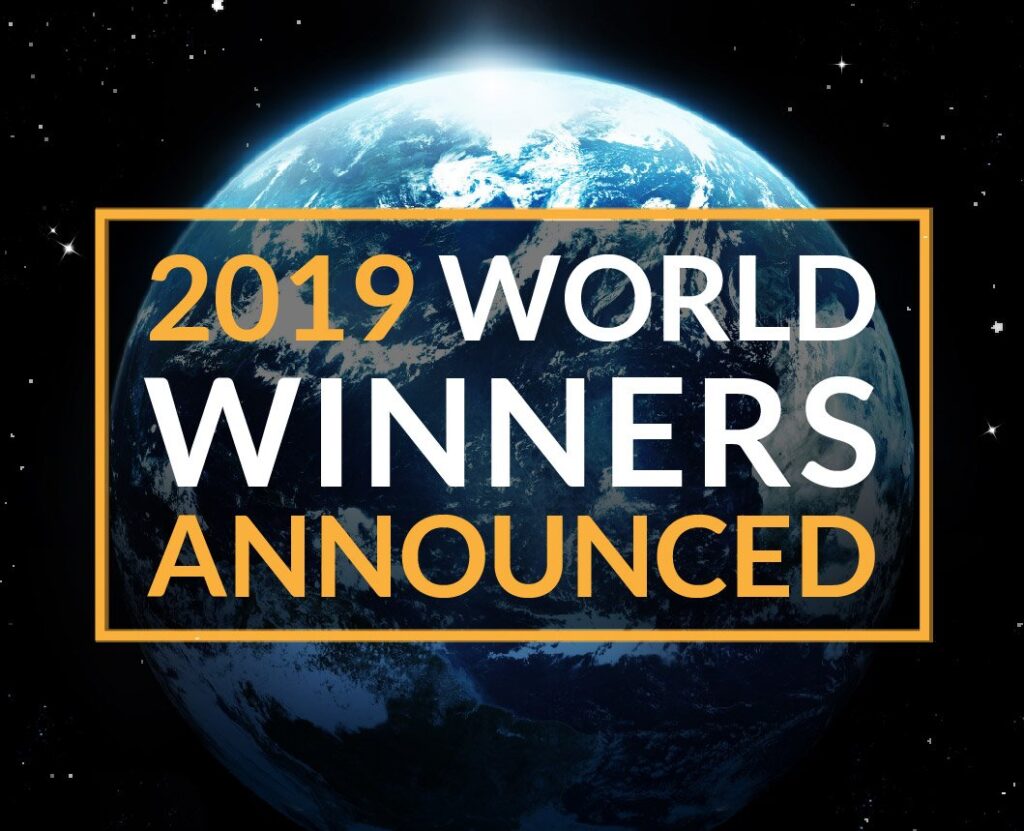 Kunngjøringsgrafikk for vinnerne av verdensfinalen 2019 i International Chocolate Awards