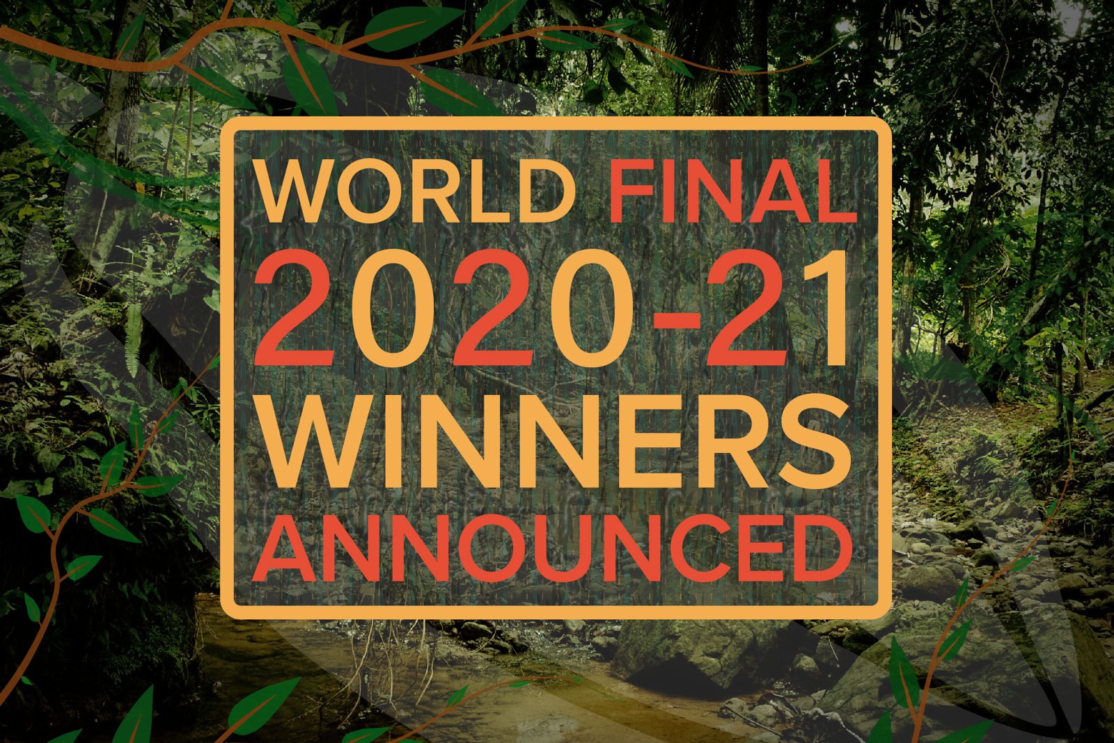 Kunngjøringsgrafikk for vinnerne av verdensfinalen 2020–21 i International Chocolate Awards